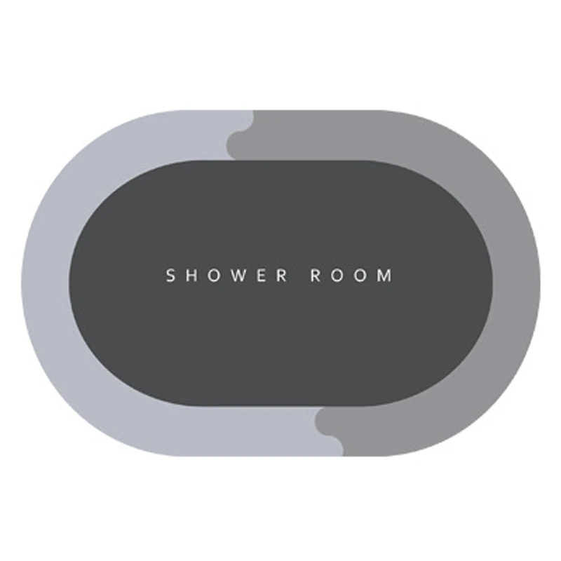 Custom Amazon best sell Diatomite/Rubber  Soft non-slip Anti slip Supper Water Absorbent Rug  Bath Floor Mat