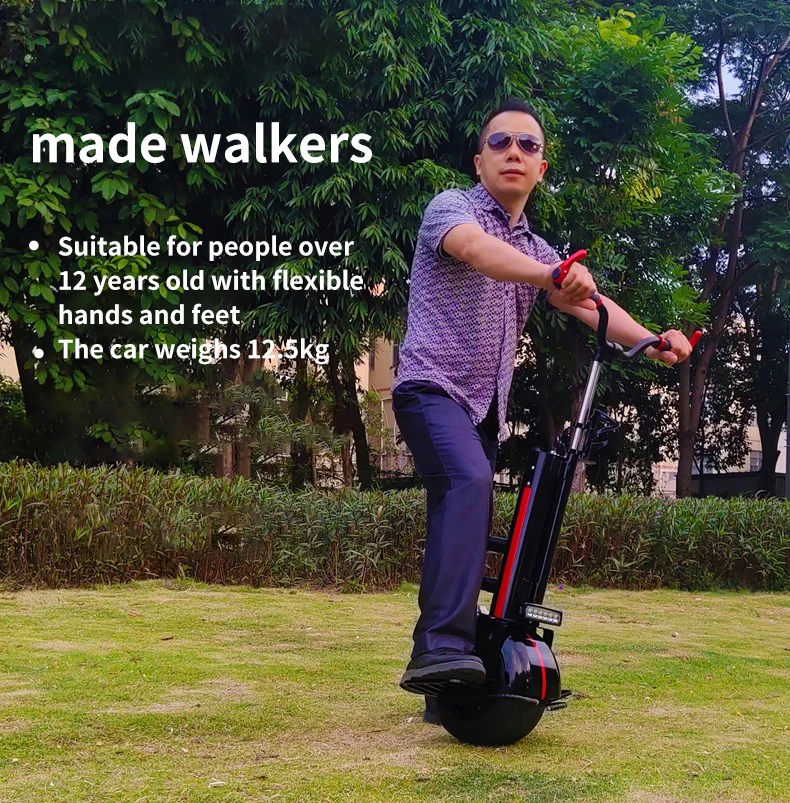 Adults Unicycle FCC CE ROHS new design with super bright LED lights and collapsible foot pedal single-wheel balance vehicle