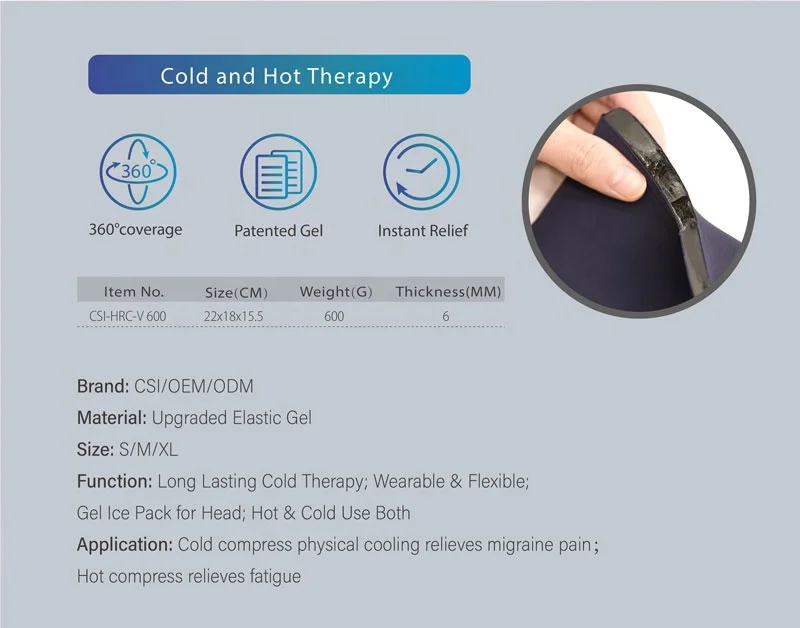 CSI Hot Cold Therapy Compression Freeze Sleeve for Knee Calf Ankle Pain Relief