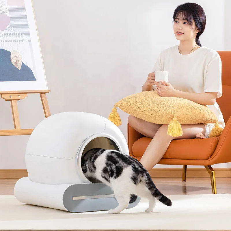 TUYA WiFi Connection Ultra-quiet Automatic Cat Toilet APP Control Self Cleaning Smart Cat Litter Box
