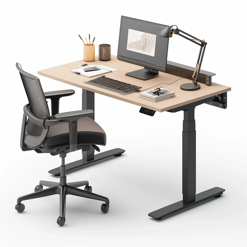 Superior quality luxury office furniture executive adjustable desk lift up  table electric desk dual motor sit stand table