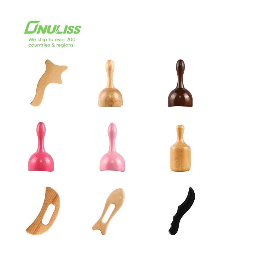 Anti Cellulite Massager Wood Wooden Therapeutic Massage Tool Lymphatic Massage Wooden Face Tool