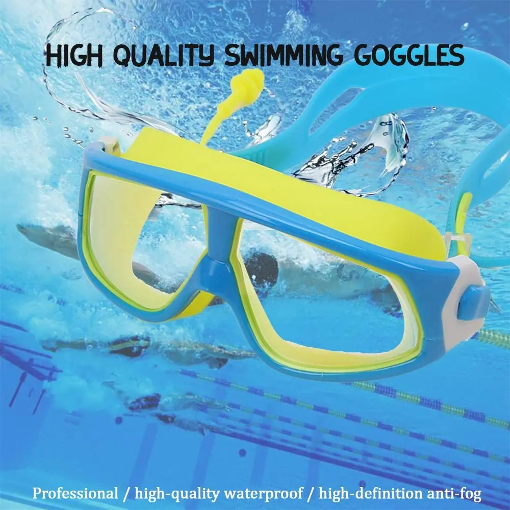 Wide Vision Swimming Goggles For Children No Leaking Anti Fog Waterproof Kids Swim Goggles