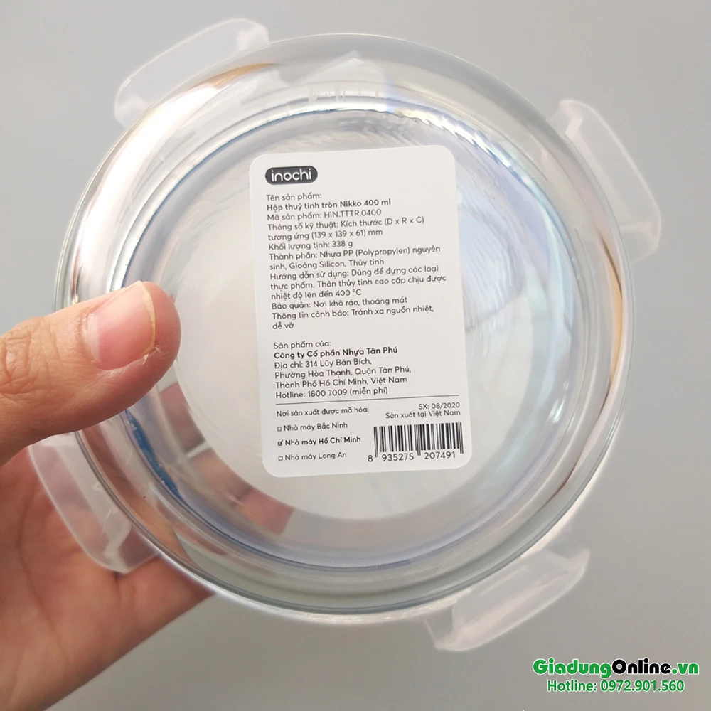 HOT Microwavable Heat resistant Microwave Food Box Borosilicate Glass Food Storage Container