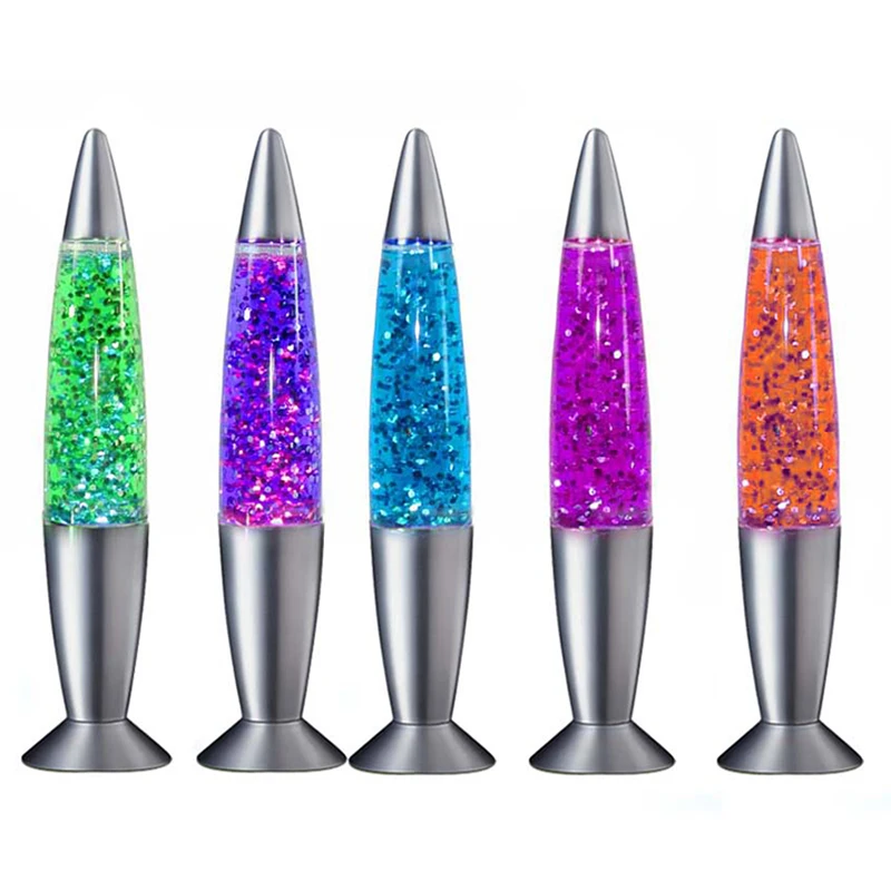 Holiday decoration Light 16 Inch Glass Rocket Floor Standing Lava Lamp Rocket Lava Lamp