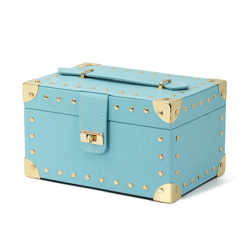 
Portable Multi-function Storage Gift Jewelry makeup vanity Storage Boxes Travel Jewelry cosmetic organizer box 