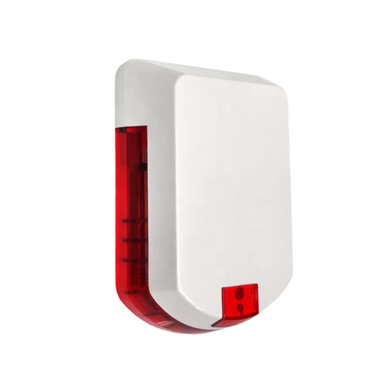 miTEC DC 12V Bell Box Siren for Wired Intruder Burglar Alarm Systems 110dB Loud Alarm LED Strobe Lights with Backup Battery