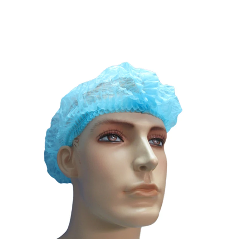 CE Approved Medical Disposable PP Surgical Cap Doctor Nurse Bouffant Cap Non Woven Hair Covers Mob Clip Cap