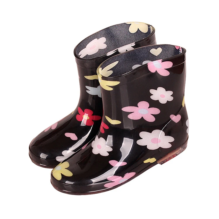 Милые детские резиновые сапоги для дождя в мультяшном стиле с изображением животных