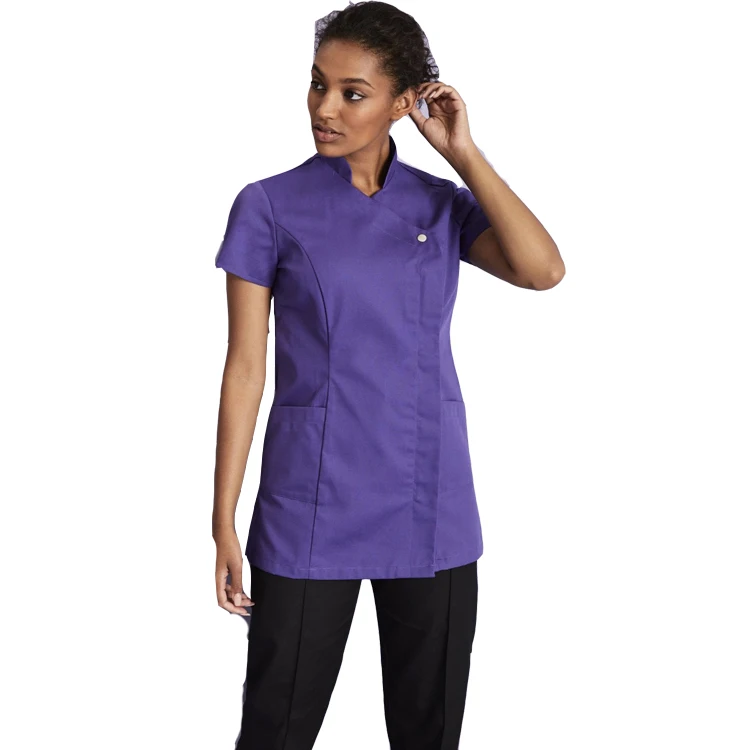 Hot Sale Doctor Uniforms Clinic Scrub Short Sleeve Tops Uniform