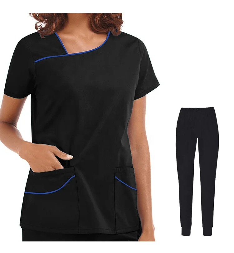 Hot sale fashionable scrub joggers scrubs uniforms sets nurse hospital uniforms set for women
