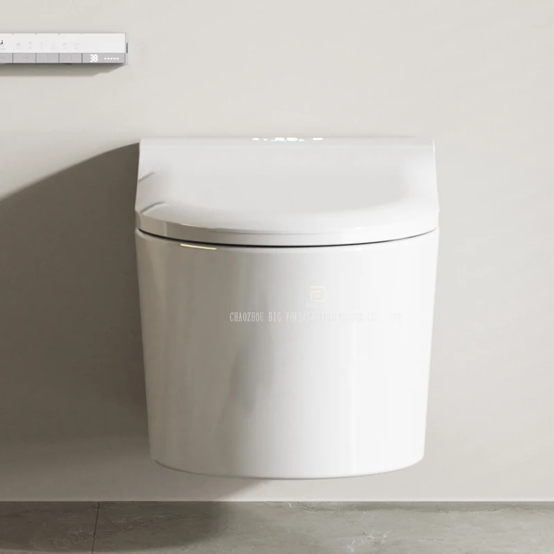 Modern smart wall hung toilet commode electric wc bathroom ceramic automatic intelligent hanging toilet bowl