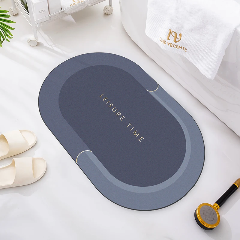 Быстросохнущий мягкий грязевой коврик с диатомом, коврик для ванной, нескользящий напольный коврик