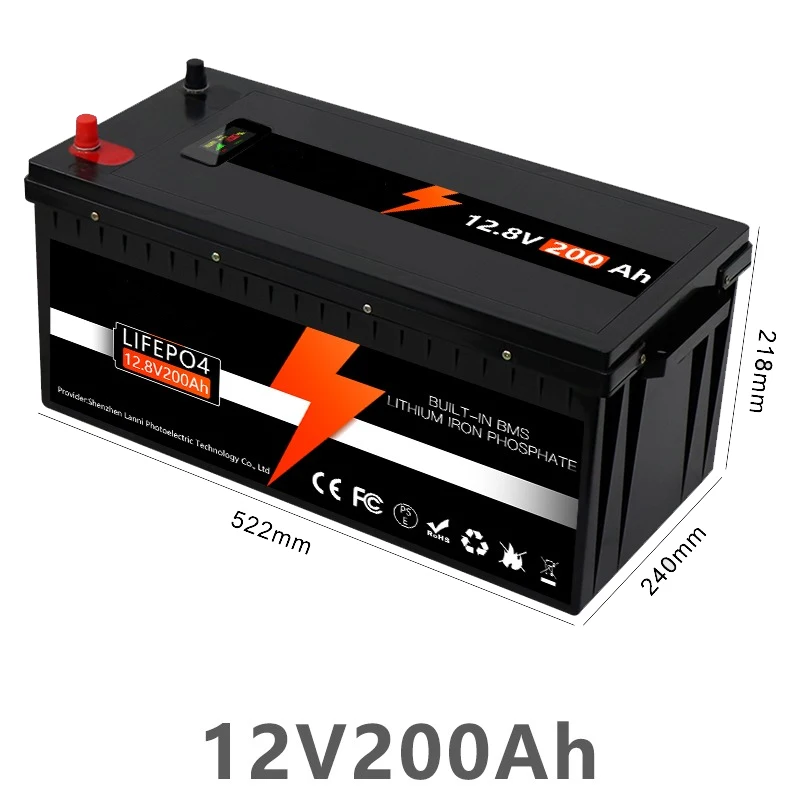 Оптовая продажа 12 В 24 Аккумулятор Lifepo4 100ah 150ah 200ah 300ah солнечная энергия RV гольф-Кар Электромобиль лодки мощность