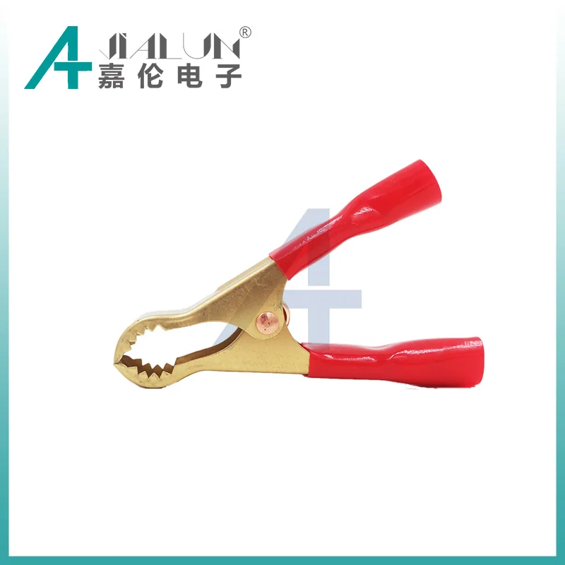 JIALUN 80MM 50A Safety Black Red Alligator Clips PVC Insulated Crocodile Battery Clips
