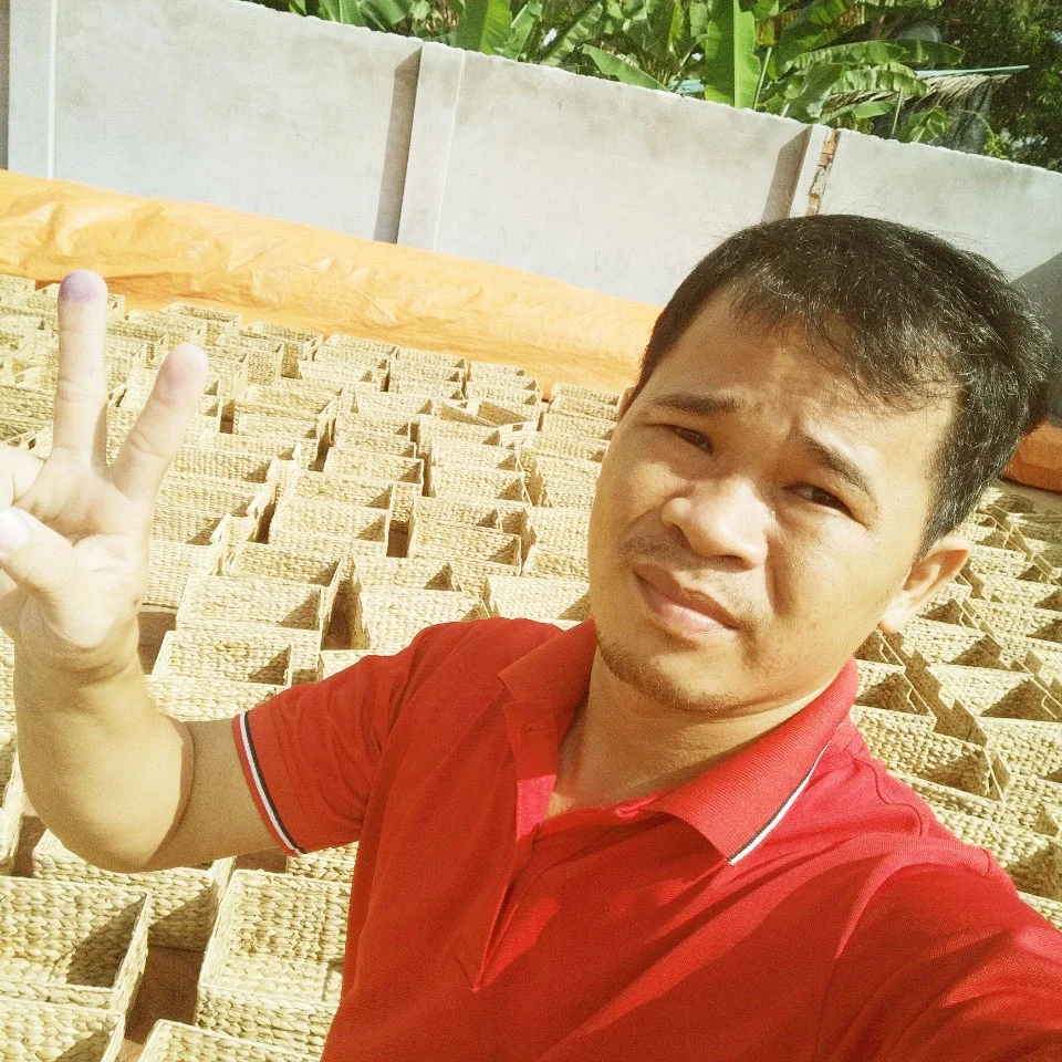 Natural Basket Home Decoration Storage Basket Water Hyacinth Wicker Crafts Vietnam Handmade