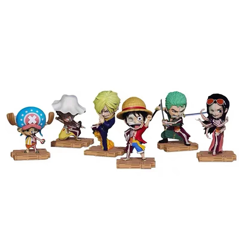 6pcs/set NEW One Piece Monkey D Luffy PVC Action Figure Collection Figurine Toy Gift (6 pcs/set)
