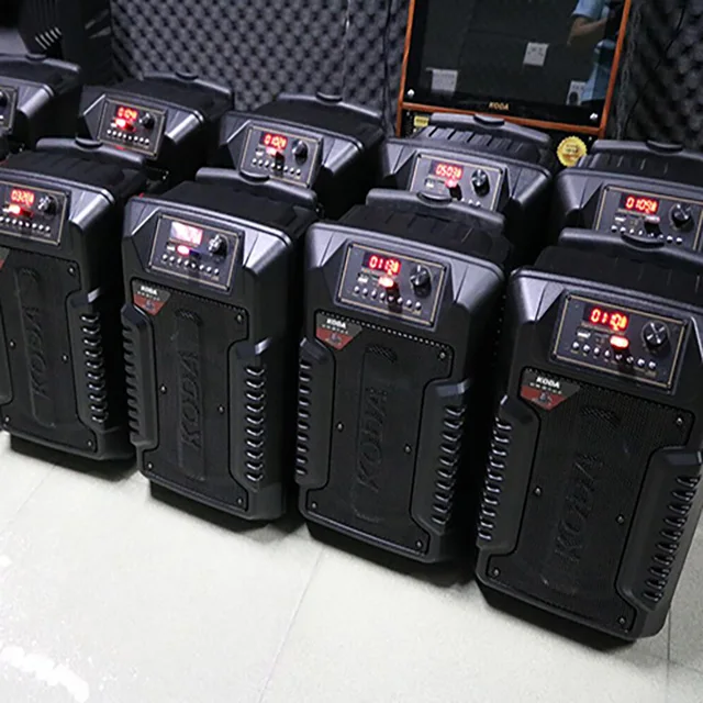 Led Light Control Tws Wireless Speakers Volume Usb 12/15 Inch Box Trolley with Mic Portable Speaker