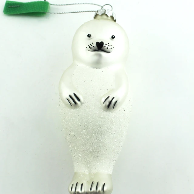 
Factory Custom High Quality Glass Xmas Ornament Animal Hanging For Christmas Tree Decor 
