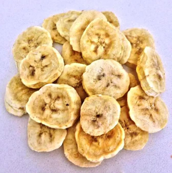 
vacuum freeze dried banana slices 