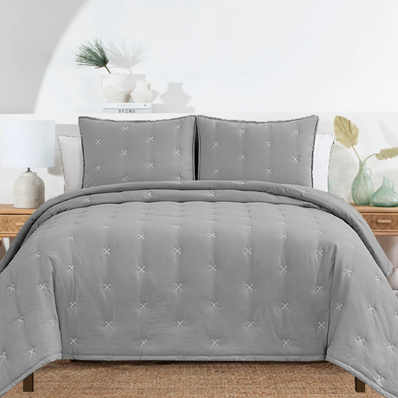 3 шт. стеганое покрывало из хлопка и микрофибры 100