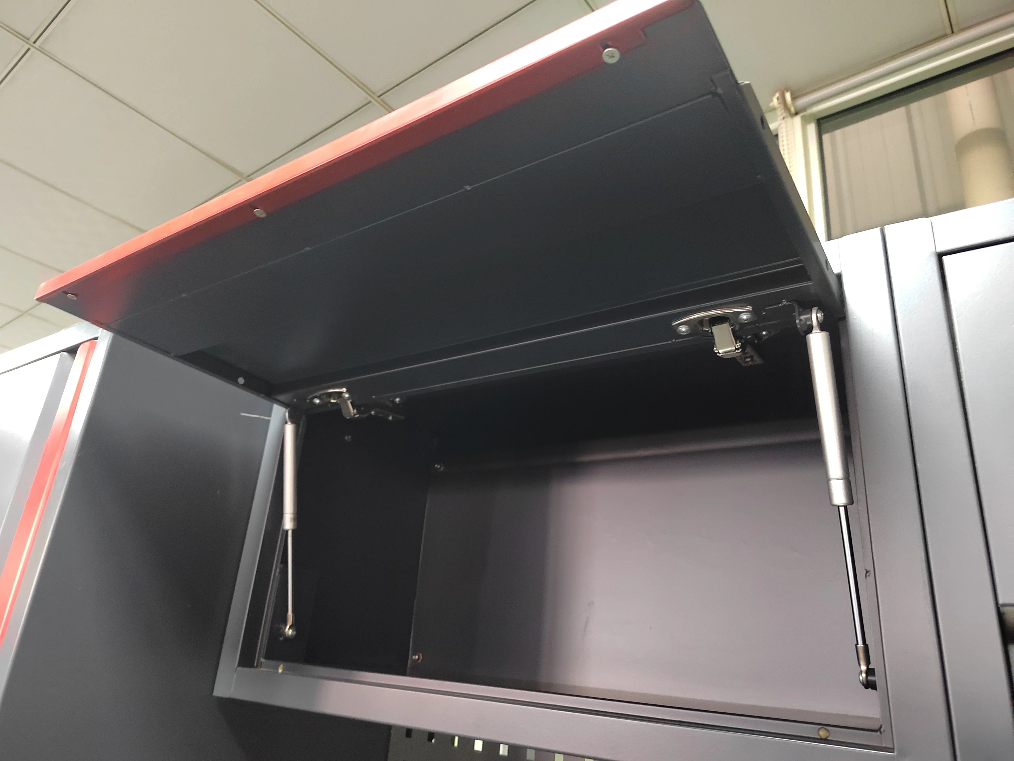 Customized 72 inch Garage steel tool cabinet movable multi-function workbench general metal tool trolley with 15 drawers