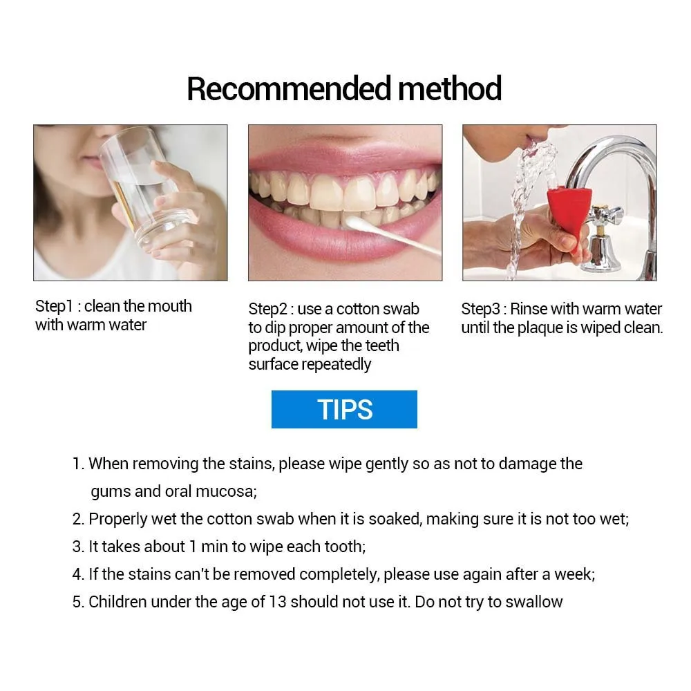 
LANBENA Professional Easy White Teeth Whitening Essence Liquid Oral Hygiene Teeth Cleaning Remove Plaque Stain Brighten Whiten 
