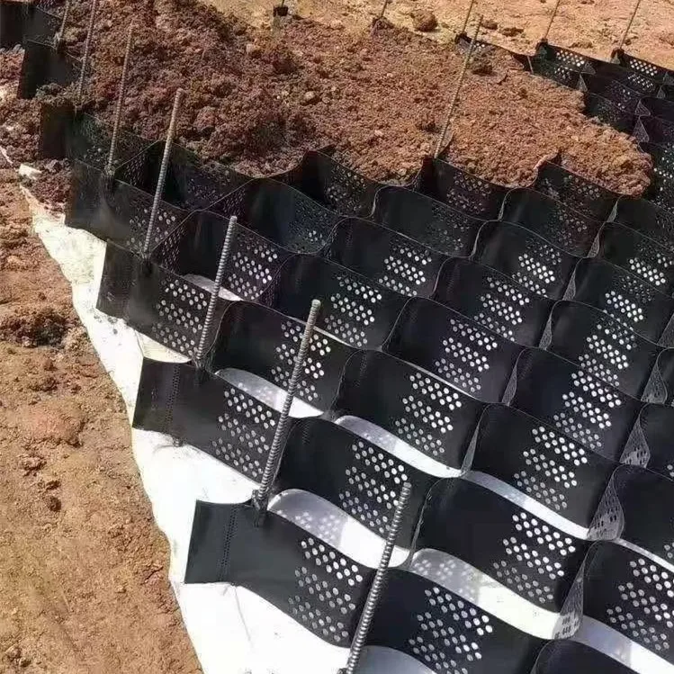 slope protection and road basement plastic geocell hdpe geocell gravel grid geocells