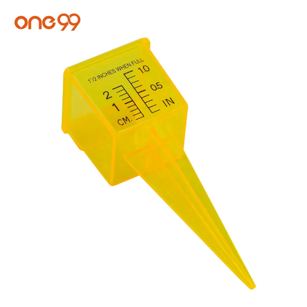one99 1.5in Square Plastic Garden Weather Rain Gauge Outdoor Water Measuring Tool