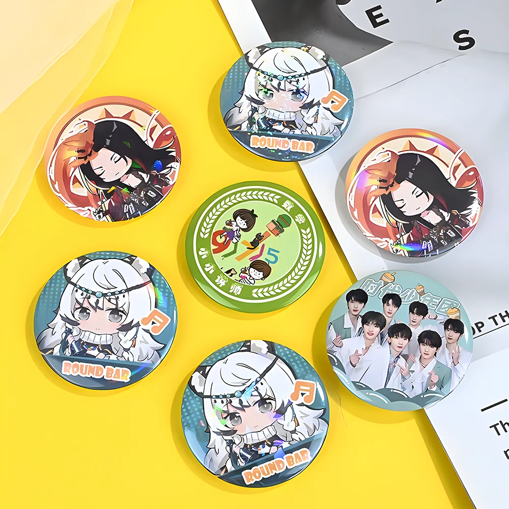 China Manufacturer Supply Round Tinplate Badges Button Custom Sublimation Pin back Magnetic Brooch Button Badge