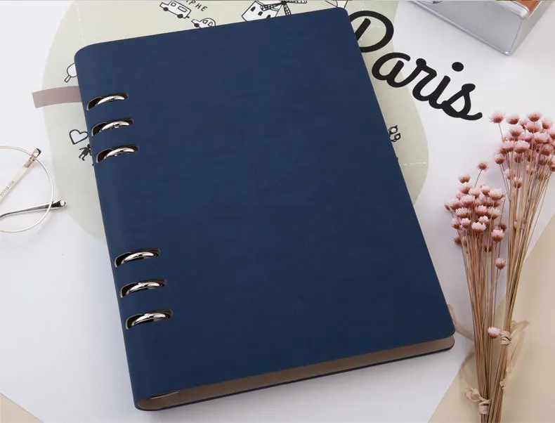 Notebook loose leaf business Notepad Korean creative A5 high grade color changing Pu suede book office  Promotional Gift