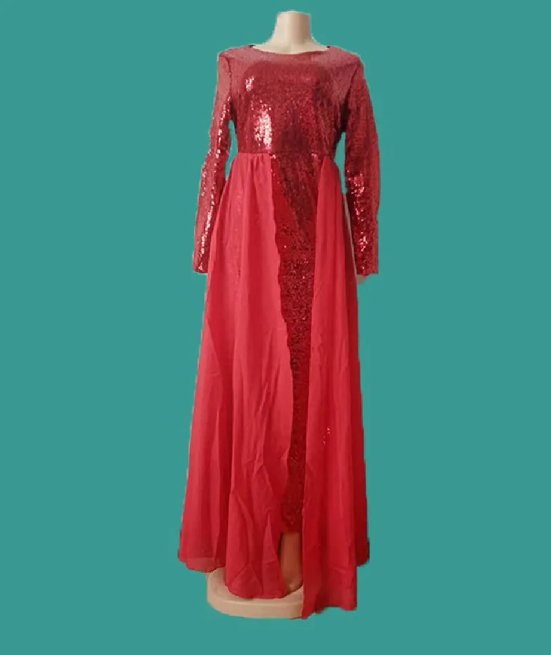 ZIYA A04L57 Popular Design Sequined Arabic Dubai Abaya Kaftan Style Prom Dress