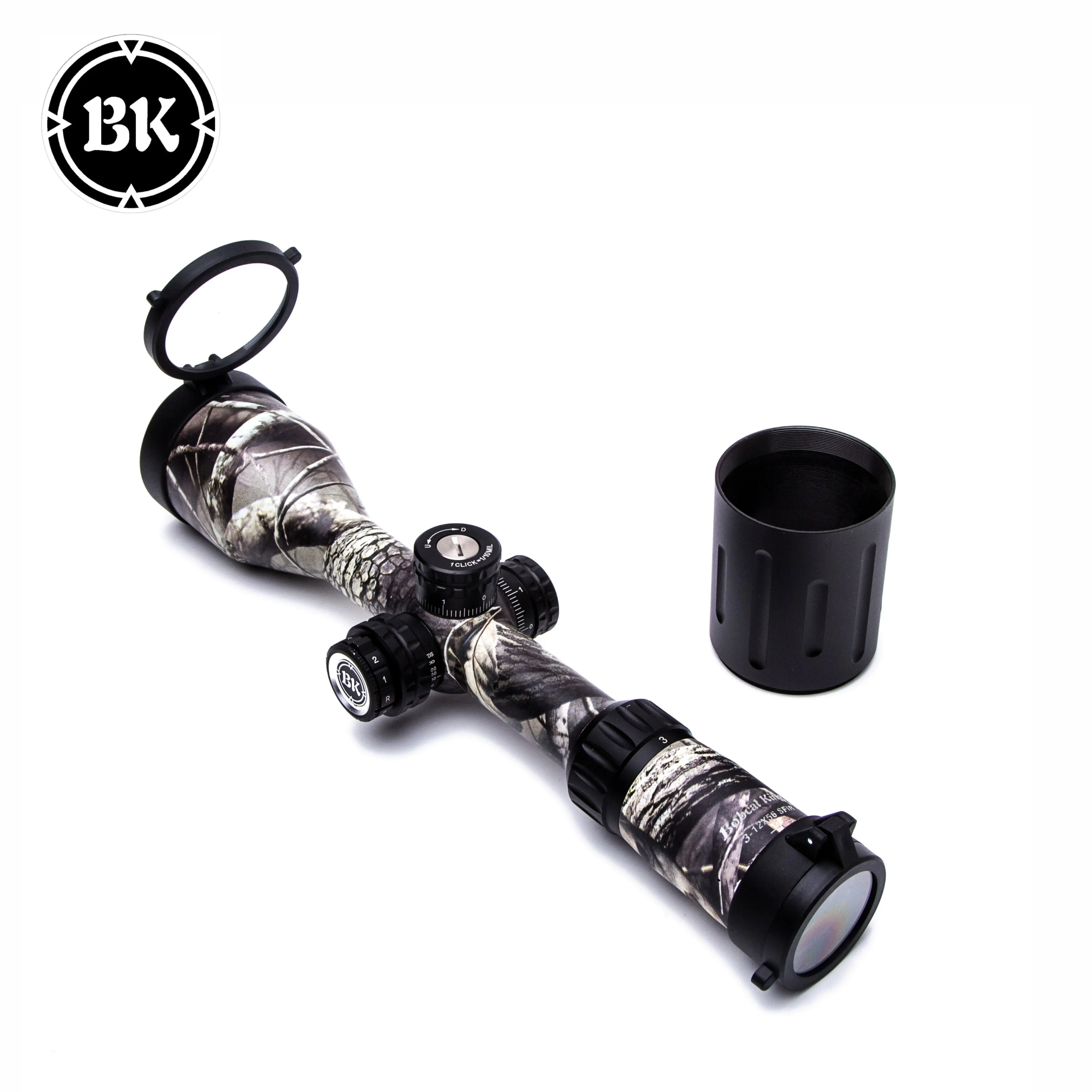 Bobcat King Scope 3-12X56SFIR Traffic Light Illumination Sniper Scope Tactical Optics Sight Shockproof/Waterproof/Fogproof