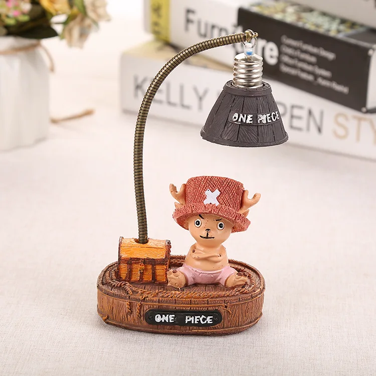 JM Anime One Pieces Luffy Chopper Night Light Ornament Hand-run Home Desktop Lamp Craft Student Gift