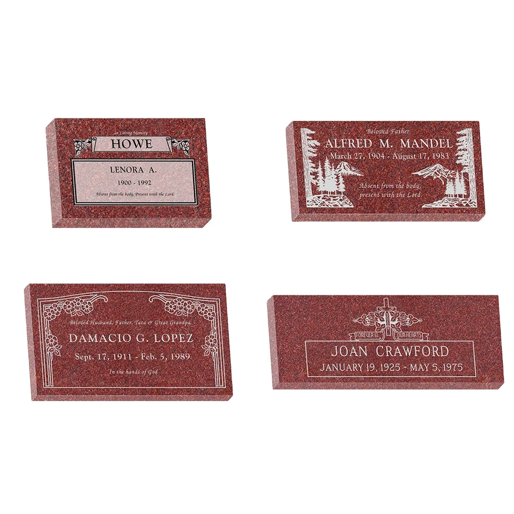 Индийский красный гранит Samistone, Императорская красная трава, маркер, подушка, верхний камень, надгробие, красное дерево, гранит