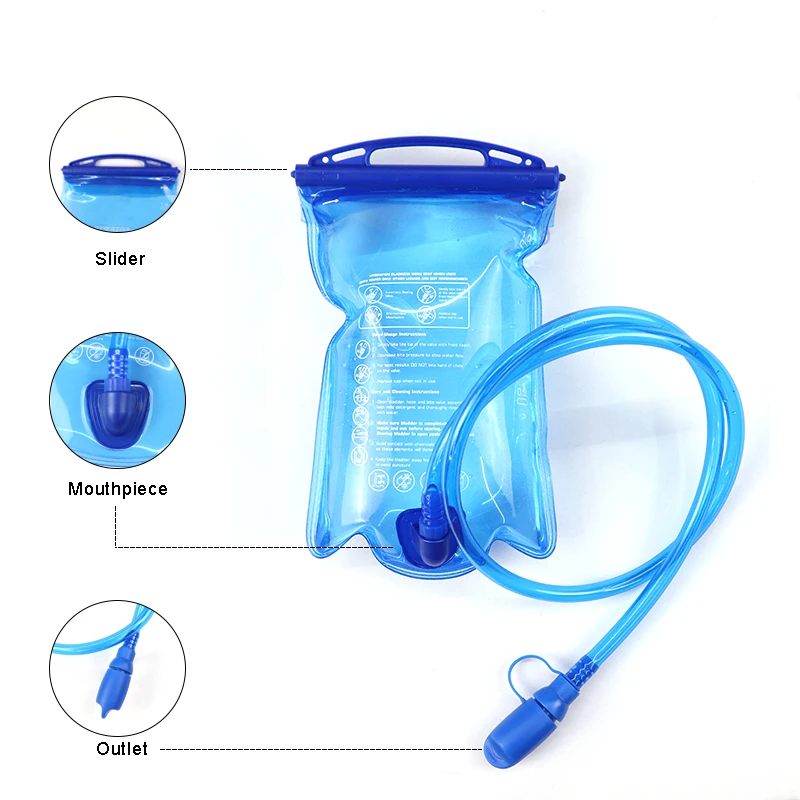 Oem/Odm Bladder Water Bag 1L 1.5L 2L 2.5L 3L Eva Peva Tpu Bpa-Free Hydration Reservoir Bicycle Water Bag Hydration Bladder