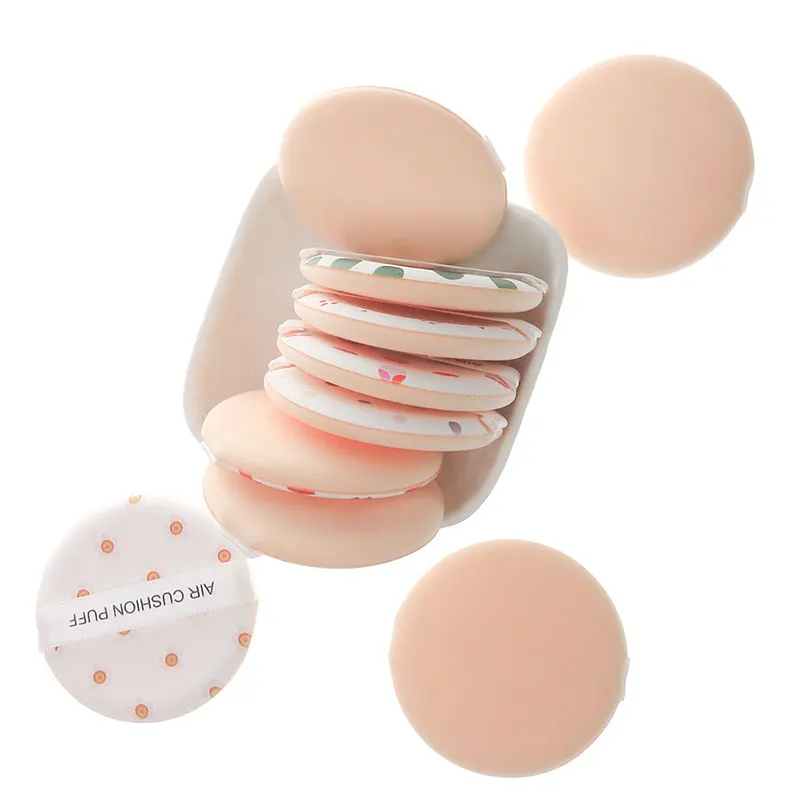 Premium latex free sponge face liquid foundation sponge air cushion puff with custom logo ribbon