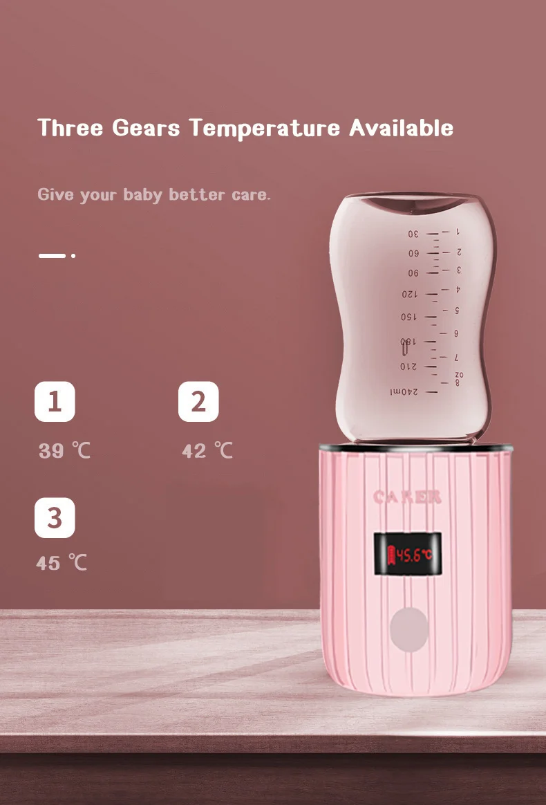 chauffe-biberon maternity product Portable Travel Bottle Warmer Milk Heater 6000mah Battery Fast Feeding Baby Bottle Warmer
