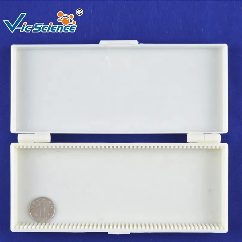 
Plastic microscope slides storage case small plastic prepared slides box 