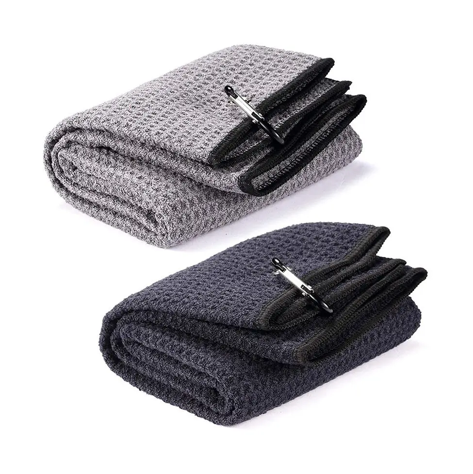 Custom Golf Magnetic Towel Sports Accessories Ball Waffle Microfiber Golf Towel