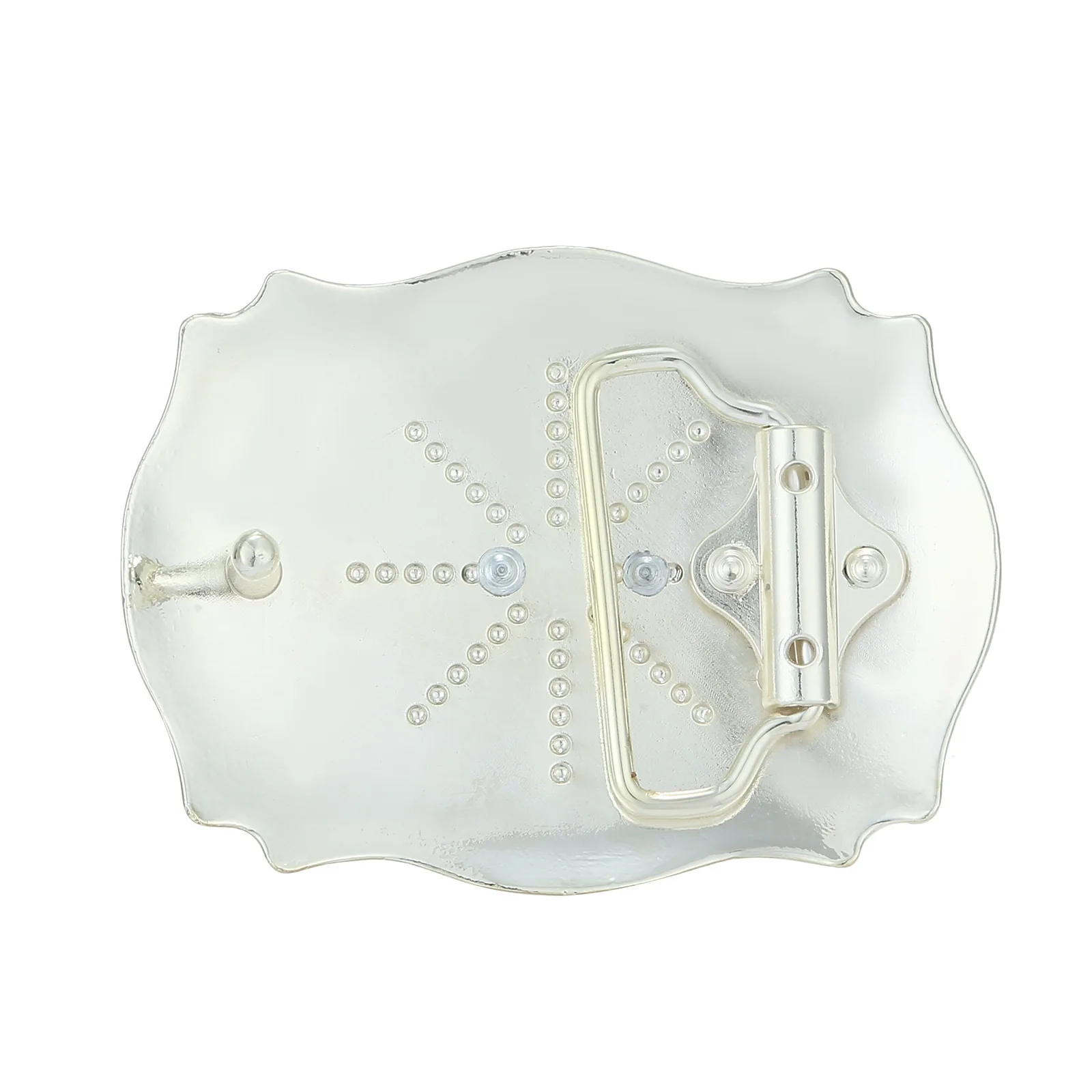 2024 fashion style Western cowboy belt buckle two-tone letter second generation youth fashion belt buckle one piece for belt