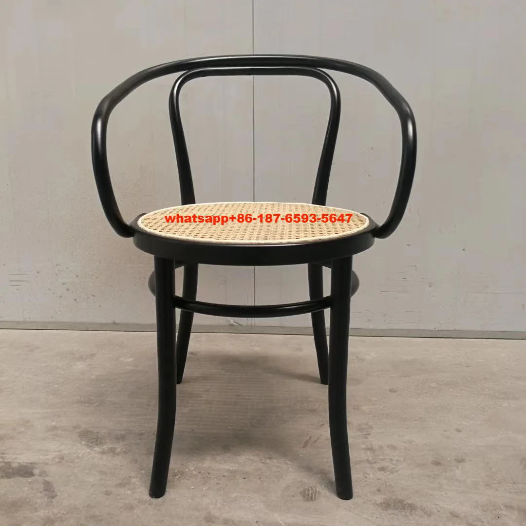 Classic  No. B9  bentwood thonet armchair with rattan seat