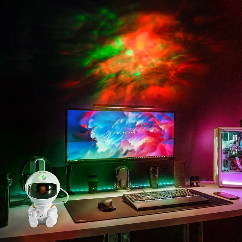 Hot Selling Star Astronaut Projector LED Night Light Starry Sky Lamp Decoration Bedroom Room Decorative For Children Gifts