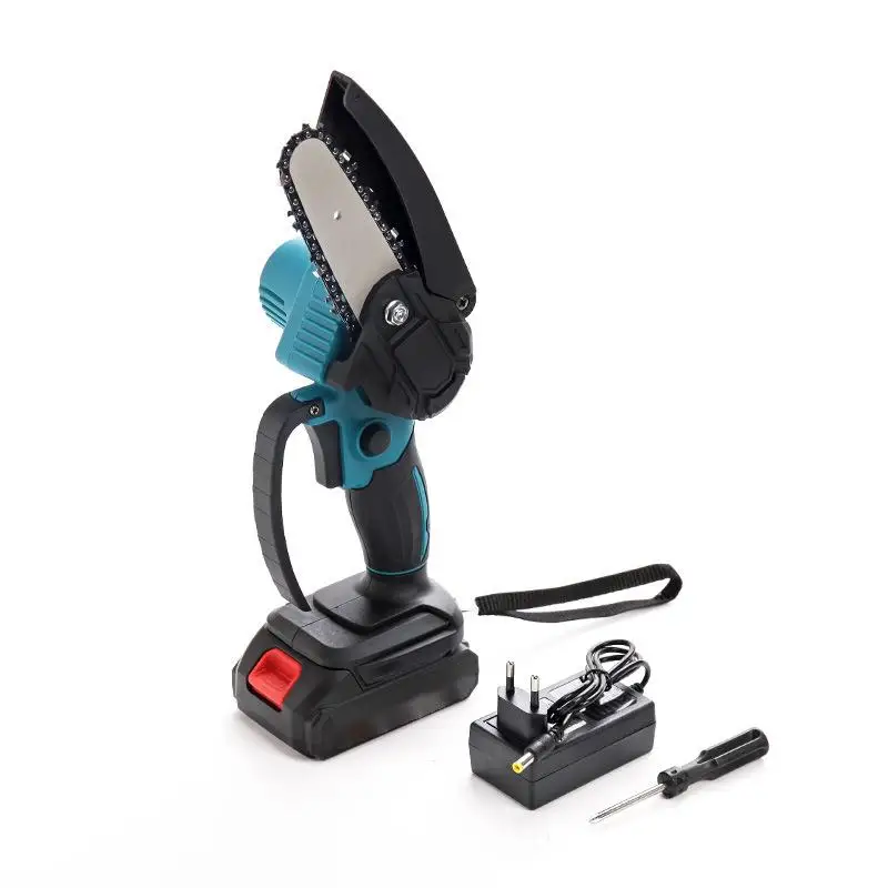 High power 4in 6in electric chain saw garden pruning logging tools handheld electric lithium chainsaw