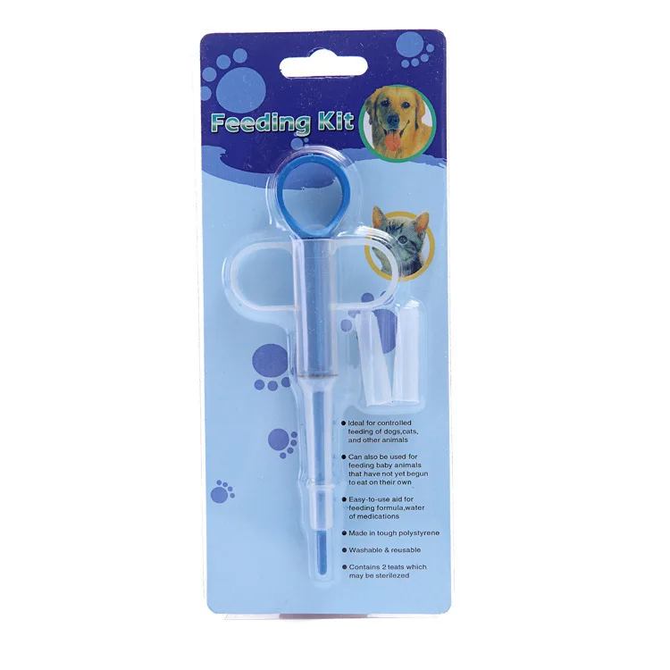Factory direct pet medicine feeder can clip syringe pressed pet supplies