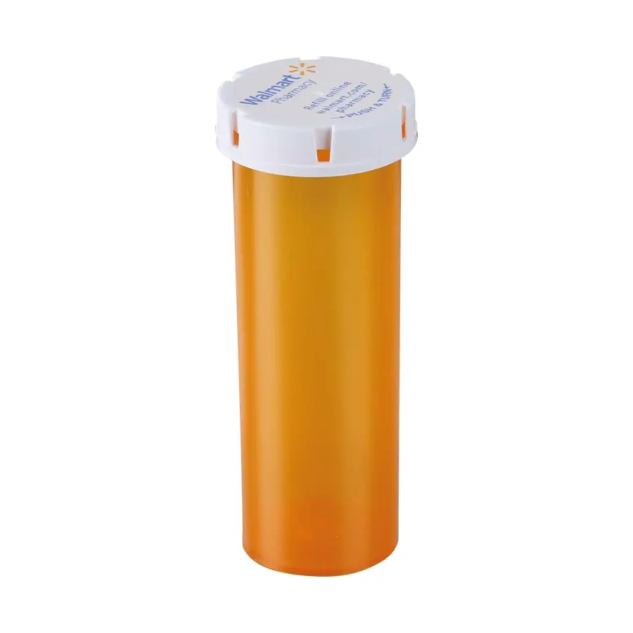 8DR 13DR 16DR 20DR 30DR 40DR 60DR Medical Amber  Empty Plastic Script Vials with Reversible Screw Cap