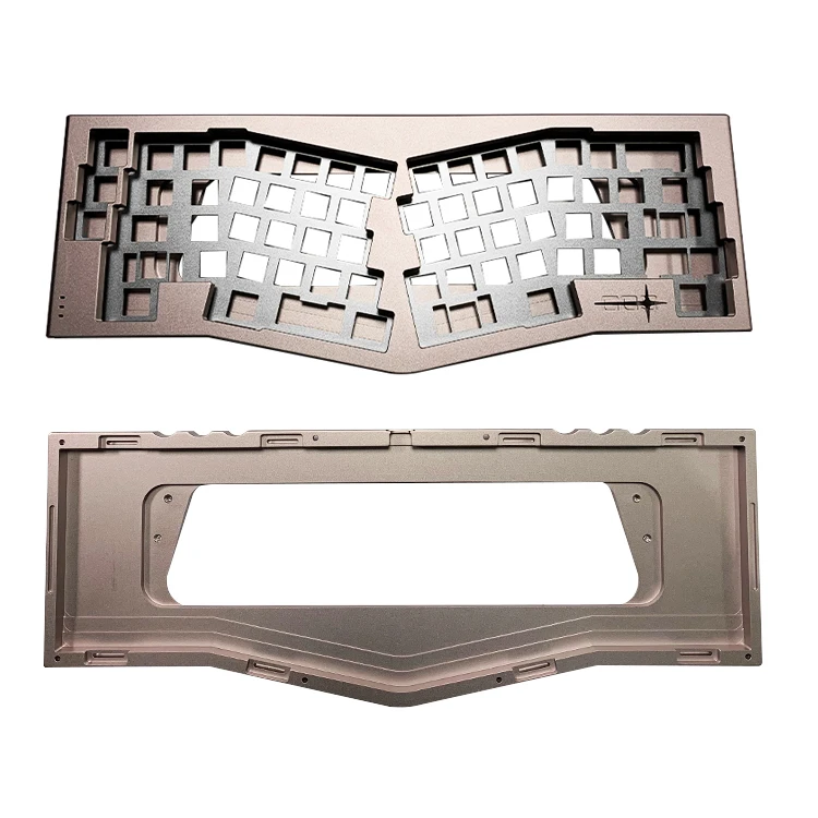 Frosted polycarbonate keyboard shell processing prototype anodized/sandblasted/PVD/polished mechanical keyboard CNC processing
