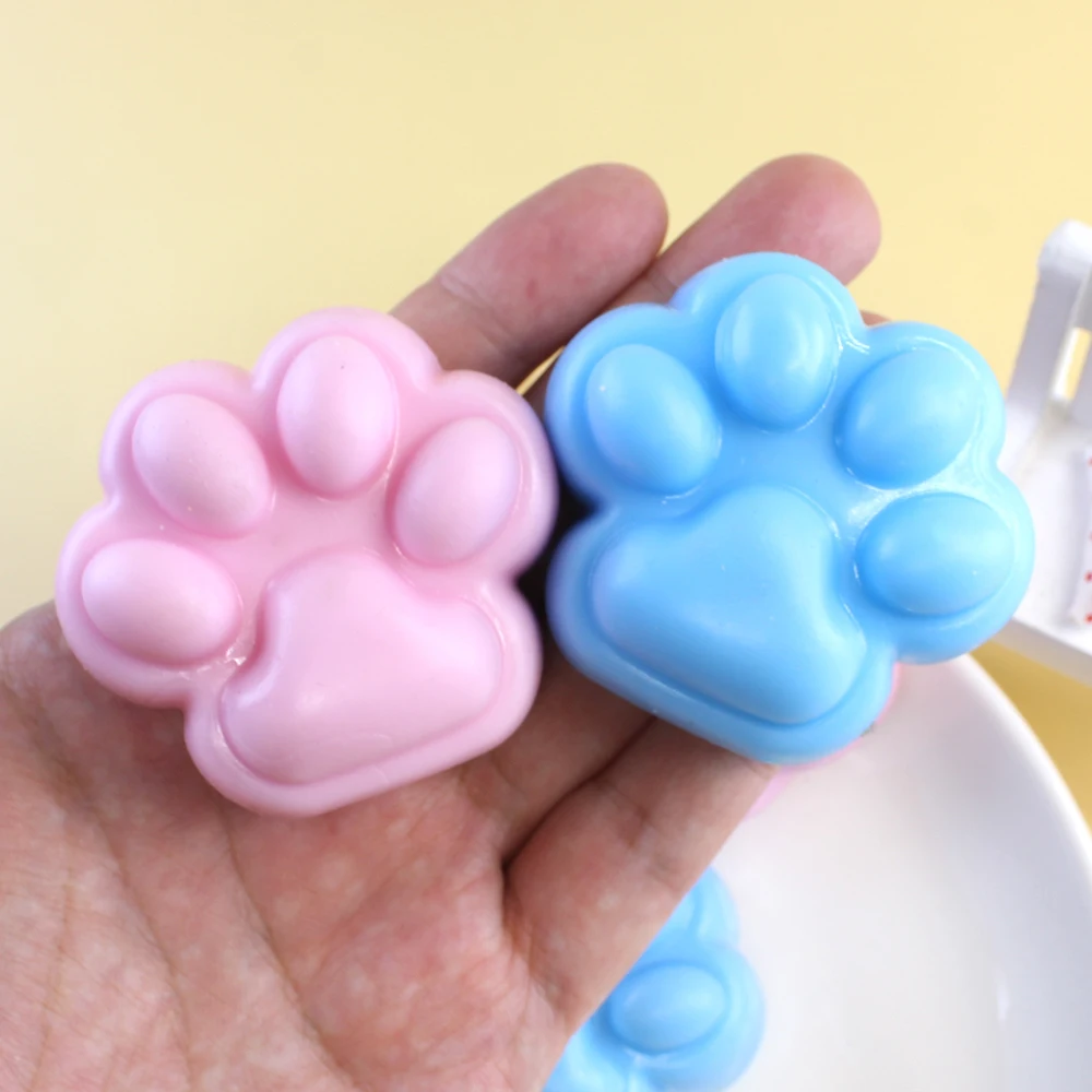 Soft decompressing pinching cat paw sticky pinching and stress reliever multiple food shaped squeeze sensory Squeeze Toy