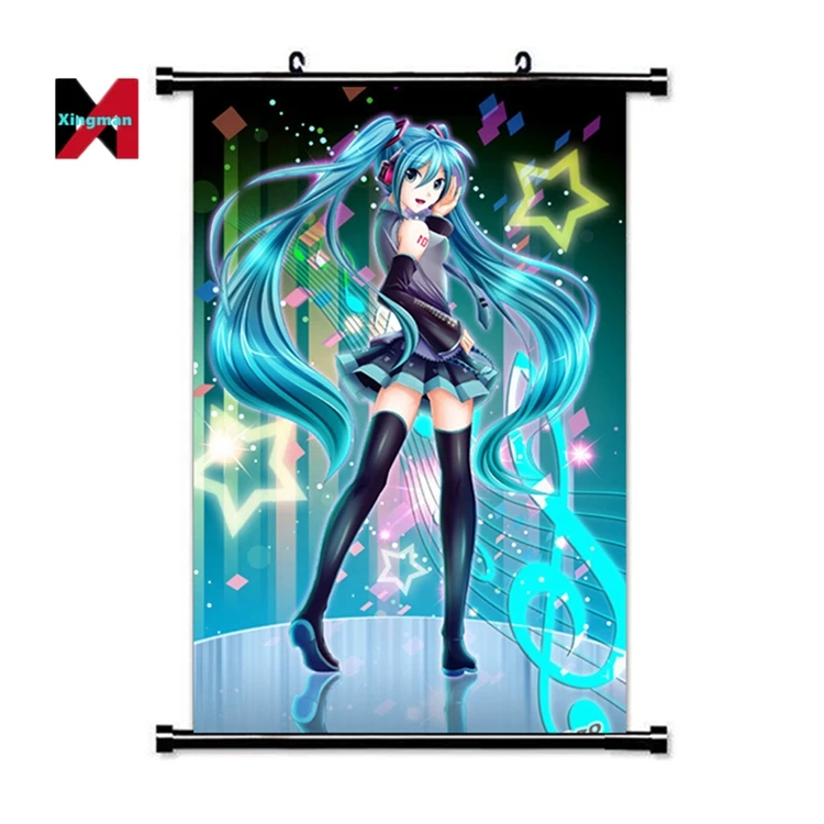 2022 Hatsune подвесная картина Miku аниме постер прокрутка Экспо горячая Распродажа Amazon источников оптовая продажа