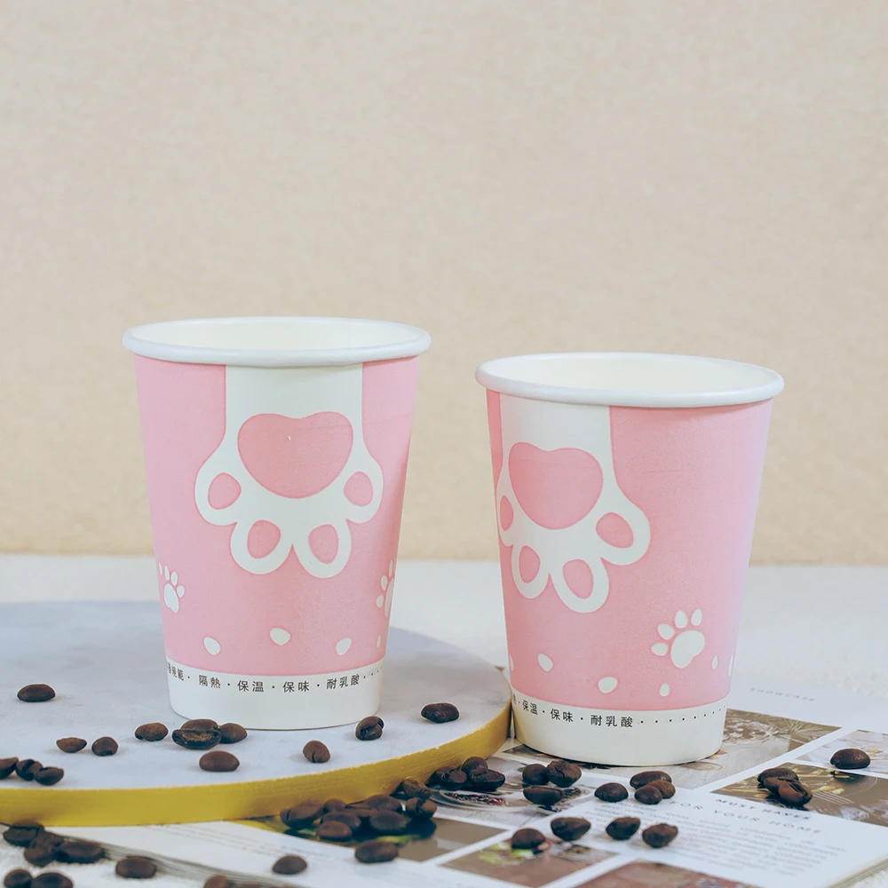 Unique Custom Design Disposable Thickened Paper Flocking Foam Coffee Cup For Hot Drink